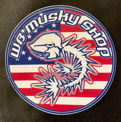 WB Musky Shop Limited Edition Patriotic Die-Cut Sticker