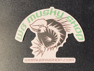WB Musky Shop Signature Die-Cut Logo Sticker
