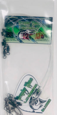 Trophy Time Leaders 12inch #120 fluorocarbon leader in pack of 5